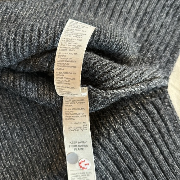 FAT FACE wide-neck pullover, non-allergenic acrylic & viscose. Blue-gray, sz 8. - Picture 3 of 8